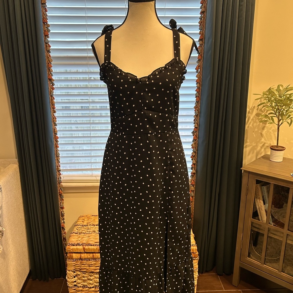 Abercrombie & Fitch Black Polka Dot Dress